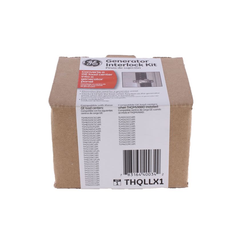 GE PowerMark Gold™ GE Industrial Solutions THQLLX1 Type THQL Generator Interlock Kit, For Use With Any Mod 6 150 to 225 A Main Breaker Loadcenter, 304 Stainless Steel